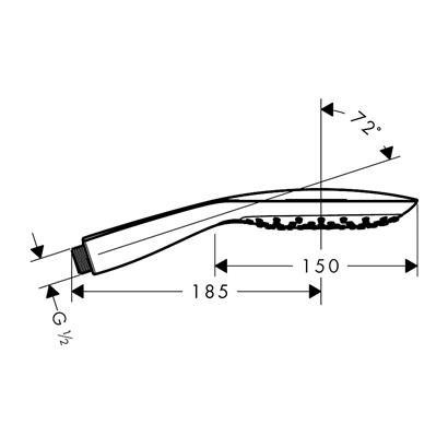 HansGrohe Raindance Select E El Duşu 150 3 Jet, Ecosmart, 9 Lt/Dk - 26551400