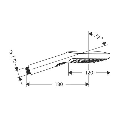 HansGrohe Raindance Select E El Duşu 120 3 Jet - 26520670
