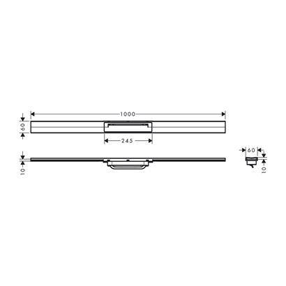 HansGrohe Raindrain Flex Duş Kanalı 1000 Kesilebilir Serbest Kurulum İçin - 56046000