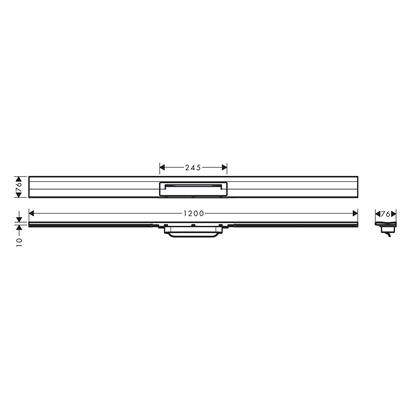HansGrohe Raindrain Flex Duş Kanalı 1200 Kesilebilir Duvara Montaj - 56054670