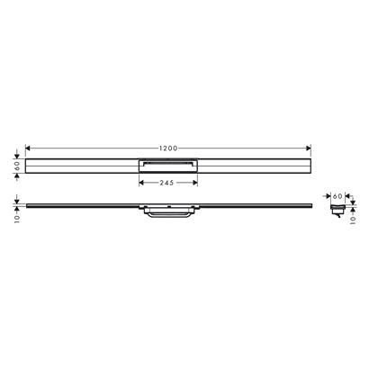 HansGrohe Raindrain Flex Duş Kanalı 1200 Kesilebilir Serbest Kurulum İçin - 56047340