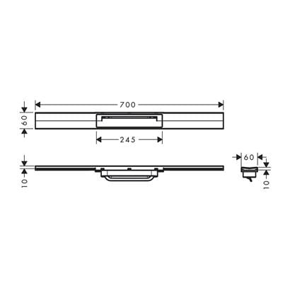 HansGrohe Raindrain Flex Duş Kanalı 700 Kesilebilir Serbest Kurulum İçin - 56043800