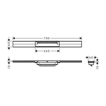 HansGrohe Raindrain Flex Duş Kanalı 700 Kesilebilir Serbest Kurulum İçin - 56043140