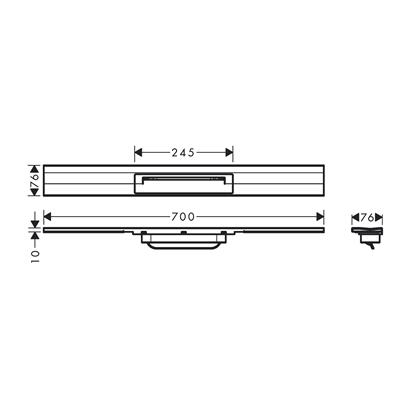 HansGrohe Raindrain Flex Duş Kanalı 700 Kesilebilir Duvara Montaj - 56050700