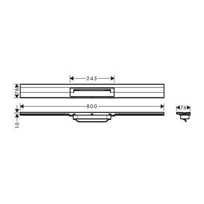 HansGrohe Raindrain Flex Duş Kanalı 800 Kesilebilir Duvara Montaj - 56051800