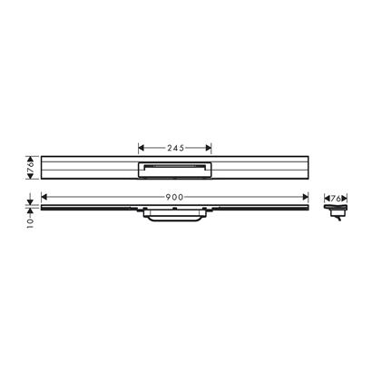 HansGrohe Raindrain Flex Duş Kanalı 900 Kesilebilir Duvara Montaj - 56052000