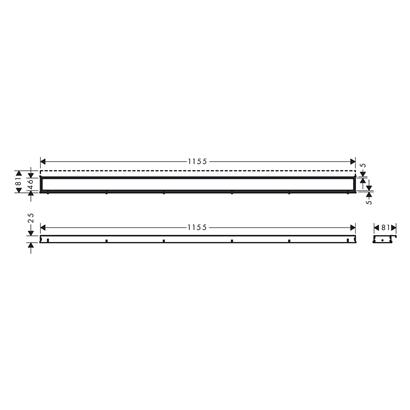HansGrohe Raindrain Match Duş Kanalı 1200 Yüksekliği Ayarlanabilir Çerçeveli - 56042700