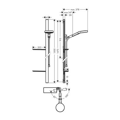 HansGrohe Rainfinity Duş Seti 130 3Jet 150Cm Duş Tiji Ve Sabunluk İle - 27673000