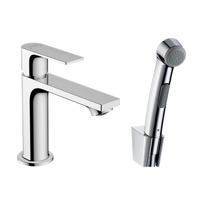 HansGrohe Rebris E El Duşlu Lavabo Bataryası Krom - 72216000
