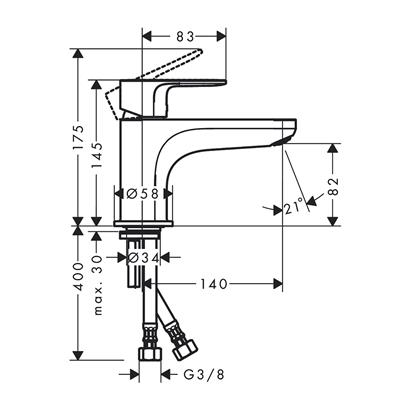 HansGrohe Rebris E Lavabo Bataryası - 72435000