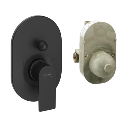 HansGrohe Rebris E Ankastre Banyo Bataryası Siyah - 72458670