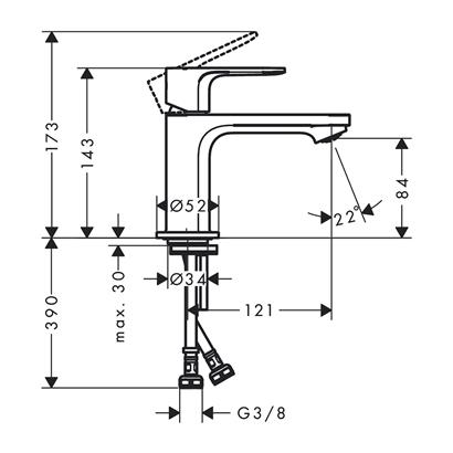 HansGrohe Rebris E Lavabo Bataryası Siyah - 72554670