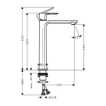HansGrohe Rebris E Çanak Lavabo Bataryası Krom - 72583000