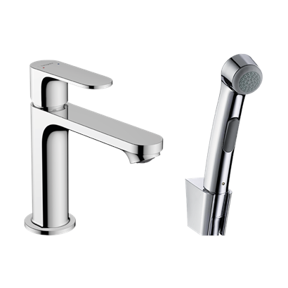 HansGrohe Rebris S El Duşlu Lavabo Bataryası Krom - 72215000