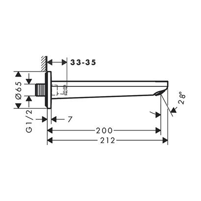 HansGrohe Rebris S Küvet Gagası Siyah - 72430670