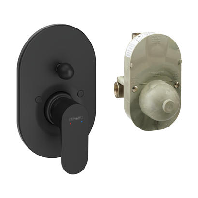 HansGrohe Rebris S Ankastre Banyo Bataryası Siyah - 72448670