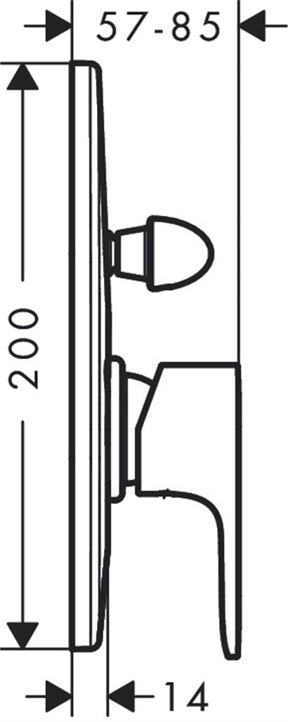 HansGrohe Rebris S Ankastre Banyo Bataryası Krom - 72449000