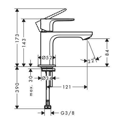 HansGrohe Rebris S Lavabo Bataryası Krom - 72503000