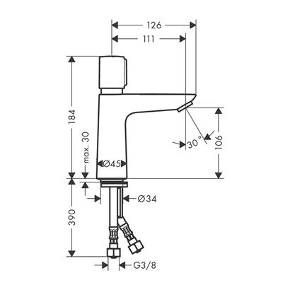 HansGrohe Talis E Self - Closing Lavabo Bataryası - 71718000