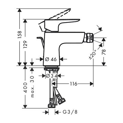 HansGrohe Talis E Tek Kollu Bide Bataryası Kumandalı - 71720000