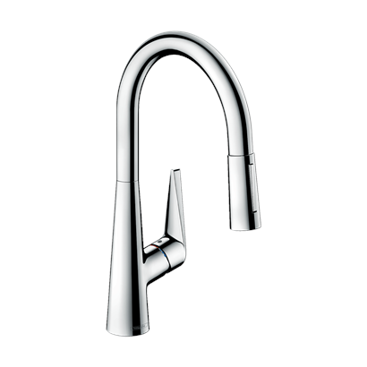 HansGrohe Talis M51 Tek Kollu Eviye Bataryası 200, Eco, Çekilebilir El Duşu, 2Jet - 72817000
