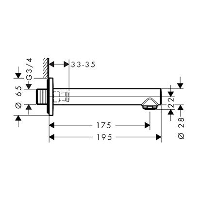 HansGrohe Talis S Küvet Gagası - 72410000