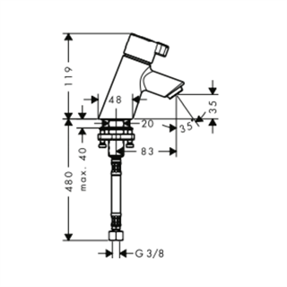 Hansgrohe Talis S Tek Akım Musluk 40 Kumandasız, Krom - 13132000