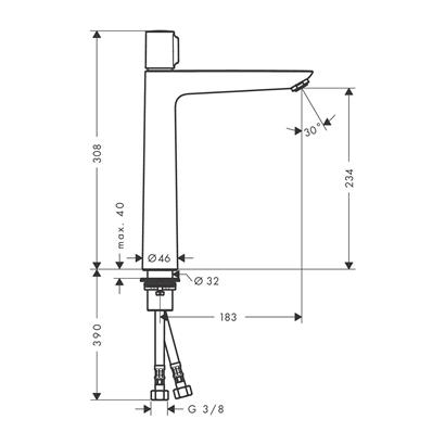 HansGrohe Talis Select E Lavabo Bataryası 240 Kumandasız - 71753000