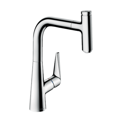 HansGrohe Talis Select M51 Tek Kollu Eviye Bataryası 220, Çekilebilir Gaga, 1Jet - 72822000