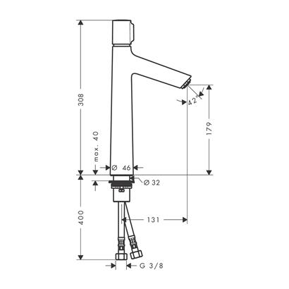 HansGrohe Talis Select S Lavabo Bataryası 190 Kumandasız - 72045000