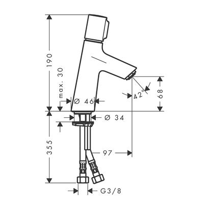 HansGrohe Talis Select S Lavabo Bataryası 80 Kumandasız - 72041000