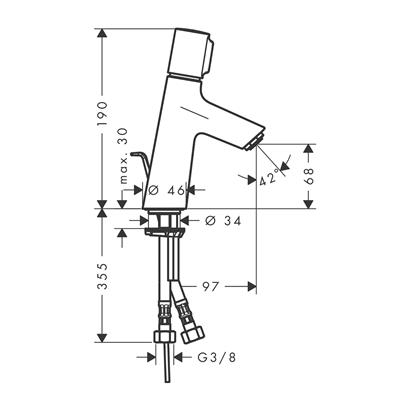 HansGrohe Talis Select S Lavabo Bataryası 80 Kumandalı - 72040000