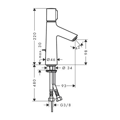 HansGrohe Talis Select S Lavabo Bataryası 100 Kumandalı - 72042000