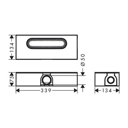 HansGrohe Ubox Universal İç Set Linear Duş Kanalı İçin Standart Kurulum  - 1001180
