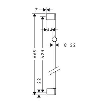 HansGrohe Unica Duş Barı Croma 65 Cm - 26505000