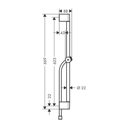 HansGrohe Unica Duş Barı Pulsify S 65 Cm Ve 160 Cm Isiflex Duş Hortumu İle - 24400000