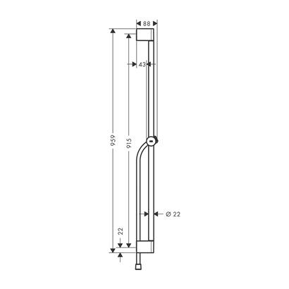 HansGrohe Unica Duş Barı Pulsify S 90 Cm Ve Isiflex 160 Cm Duş Hortumu İle - 24401000
