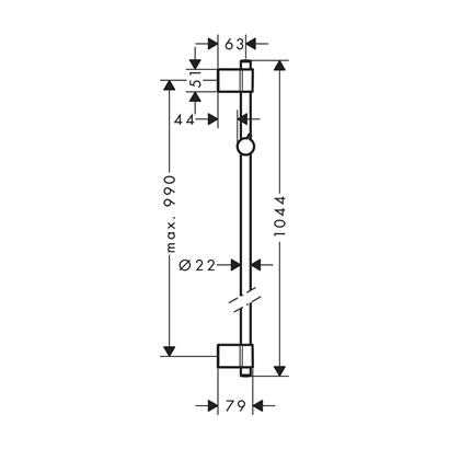 HansGrohe Unica Duş Barı Varia 105 Cm - 27356000