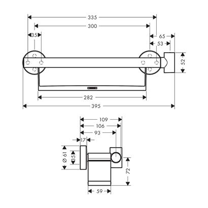 HansGrohe Unica Tutamak Comfort, Raf Ve Duş Askısı İle - 26328400