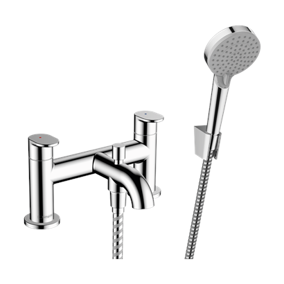 HansGrohe Vernis Blend 2 - Delikli Küvet Kenarı Banyo Bataryası Yönlendirme Valfi Ve Vernis Blend Vario El Duşu İle - 71461000