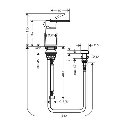 HansGrohe Vernis Blend Bide Seti - 71214000
