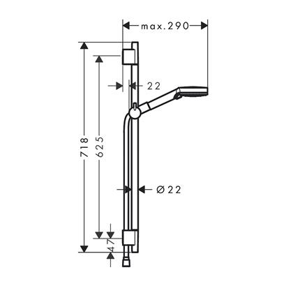 HansGrohe Vernis Blend Duş Seti Vario Ecosmart Duş Barı S Puro 65 Cm İle - 26423670