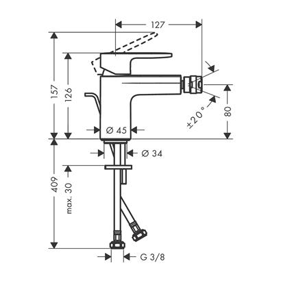 HansGrohe Vernis Blend Tek Kollu Bide Bataryası Kumandalı - 71210000