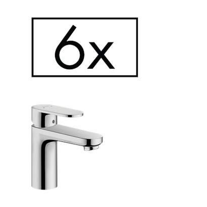 HansGrohe Vernis Blend Tek Kollu Lavabo Bataryası 100 Kumandalı, Proje Paketi (6Lı) - 71588000