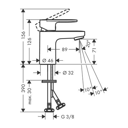 HansGrohe Vernis Blend Tek Kollu Lavabo Bataryası 70 Kumandasız - 71558670
