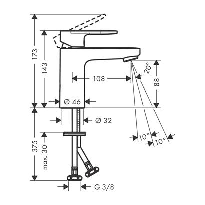HansGrohe Vernis Blend Tek Kollu Lavabo Bataryası 100 Kumandasız - 71580670