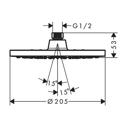 HansGrohe Vernis Blend Tepe Duşu 200 1Jet Lowpressure - 26095000