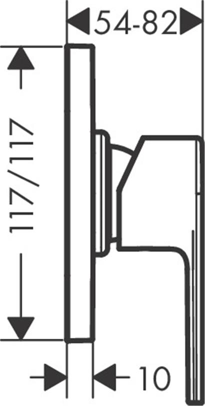 HansGrohe Vernis Shape Tek Kollu Duş Bataryası Ankastre Montaj - 71658000