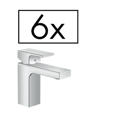 HansGrohe Vernis Shape Tek Kollu Lavabo Bataryası 100 Kumandalı, Proje Paketi (6Lı) - 71597000