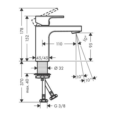 HansGrohe Vernis Shape Tek Kollu Lavabo Bataryası 100 Kumandasız - 71569000